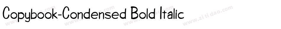 Copybook-Condensed Bold Italic字体转换